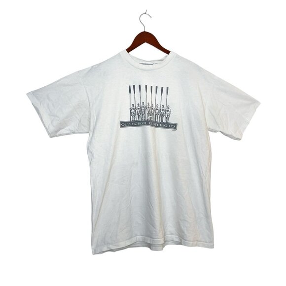 Vintage Old School Clothing Co Rowing Team Single Stitch T-Shirt Size XL - Picture 1 of 8